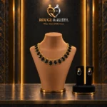Black teardrop necklace set